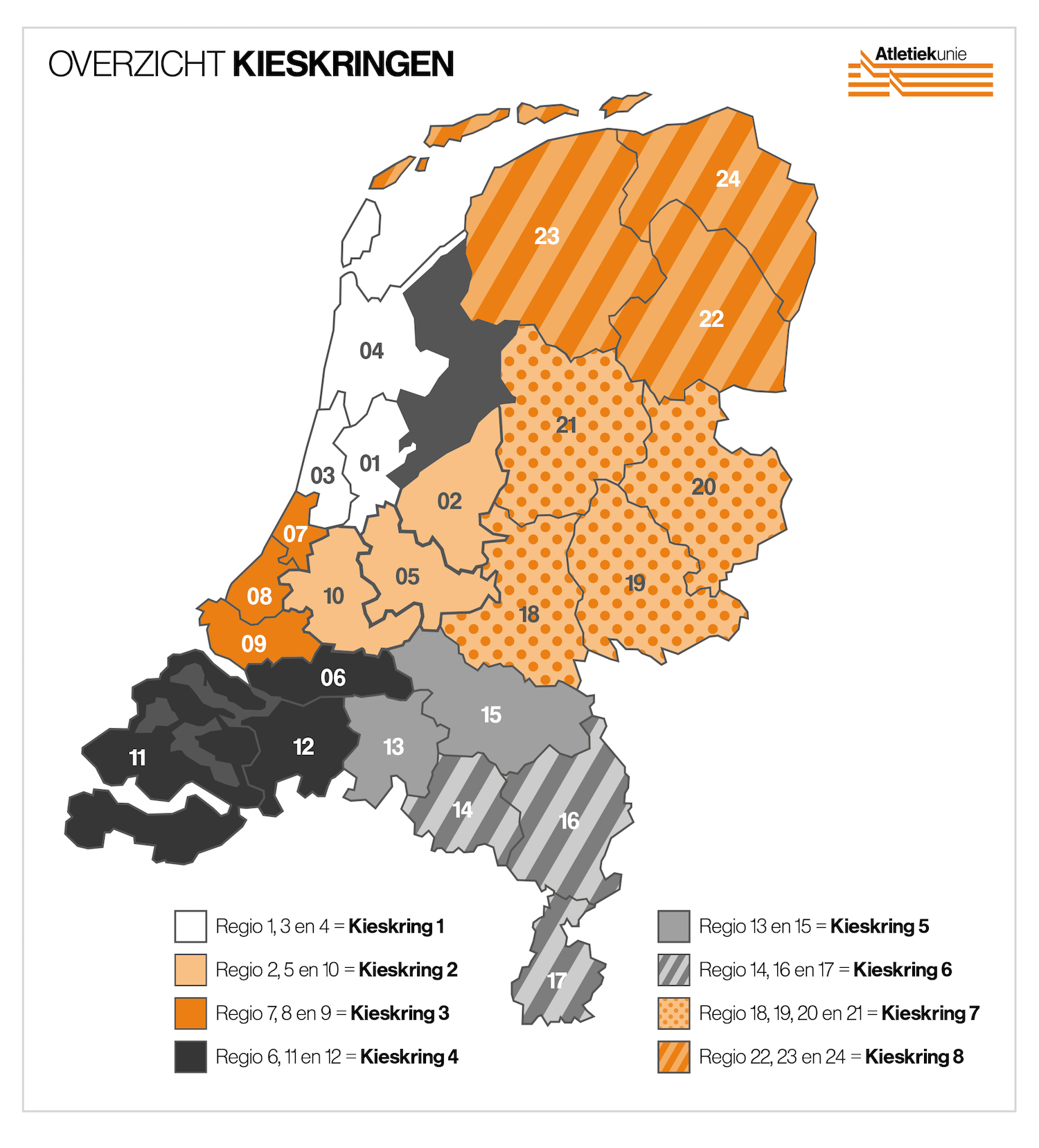 Overzicht kieskringen