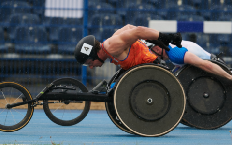 Trainer Marcel Boertien pioniert bij de wheelers