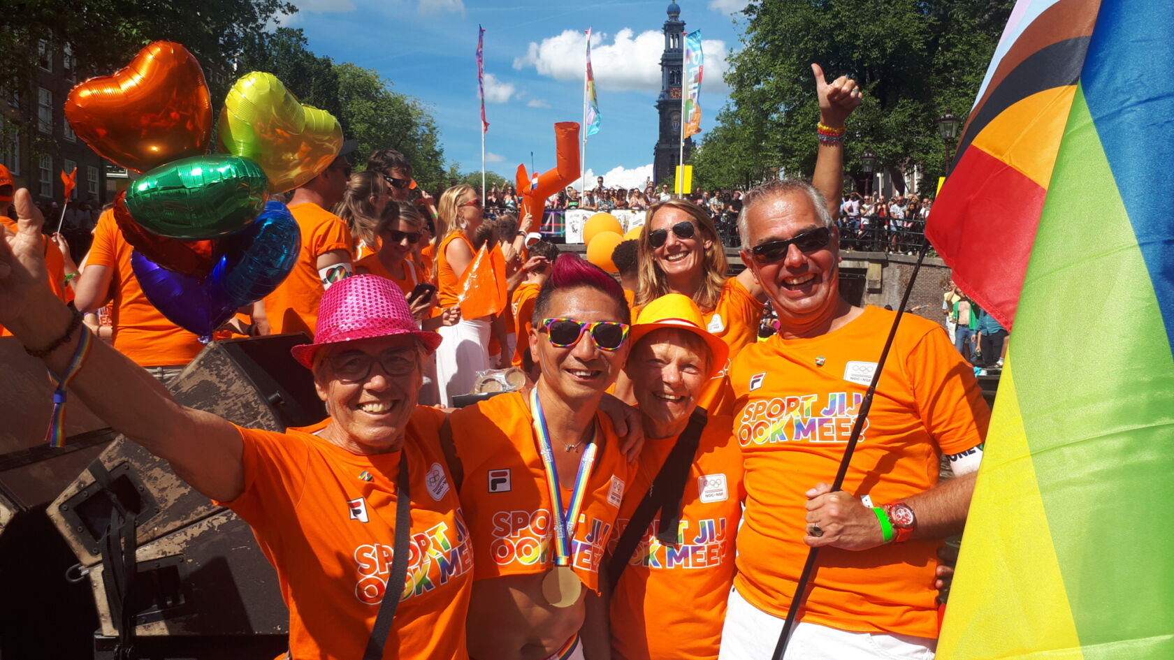 Gezamenlijke sport vaart mee met Canal Parade Amsterdam: Sport is van iedereen