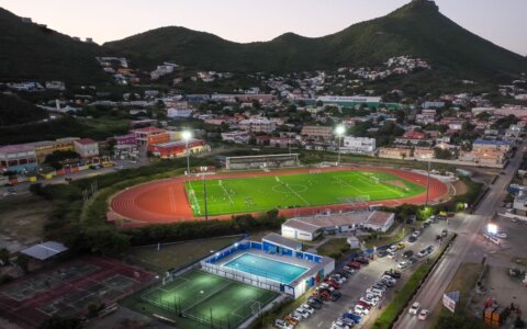 Nieuwe atletiekbaan op Sint-Maarten